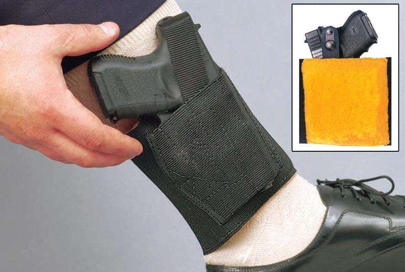 Holsters DeSantis Gunhide Ready Series #62 APACHE ANKLE RIG BLK RH NYLON MED AUTO GLOCK 43